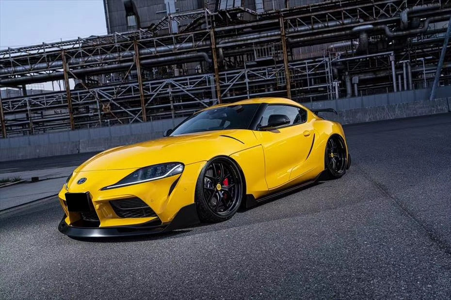 Toyota Supra A90/A91 2019-2022 Carbon Fiber Front Lip Style A and/or Carbon Fiber Side Skirts