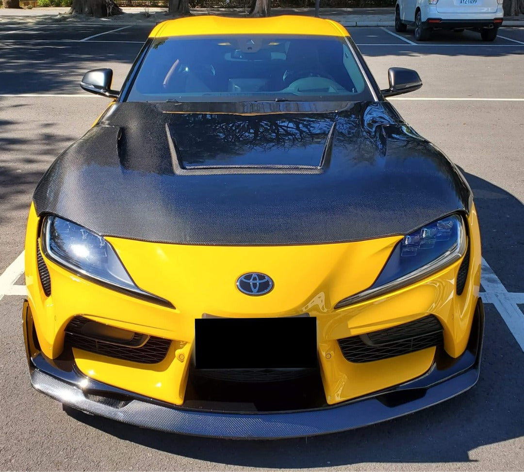 Toyota Supra A90/A91 2019-2022 Carbon Fiber Front Lip Style A and/or Carbon Fiber Side Skirts