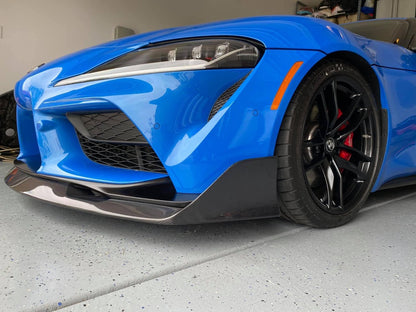 Toyota Supra A90/A91 2019-2022 Carbon Fiber Front Lip Style A and/or Carbon Fiber Side Skirts